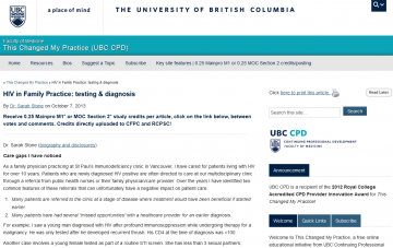 HIV in Family Practice: Testing & Diagnosis